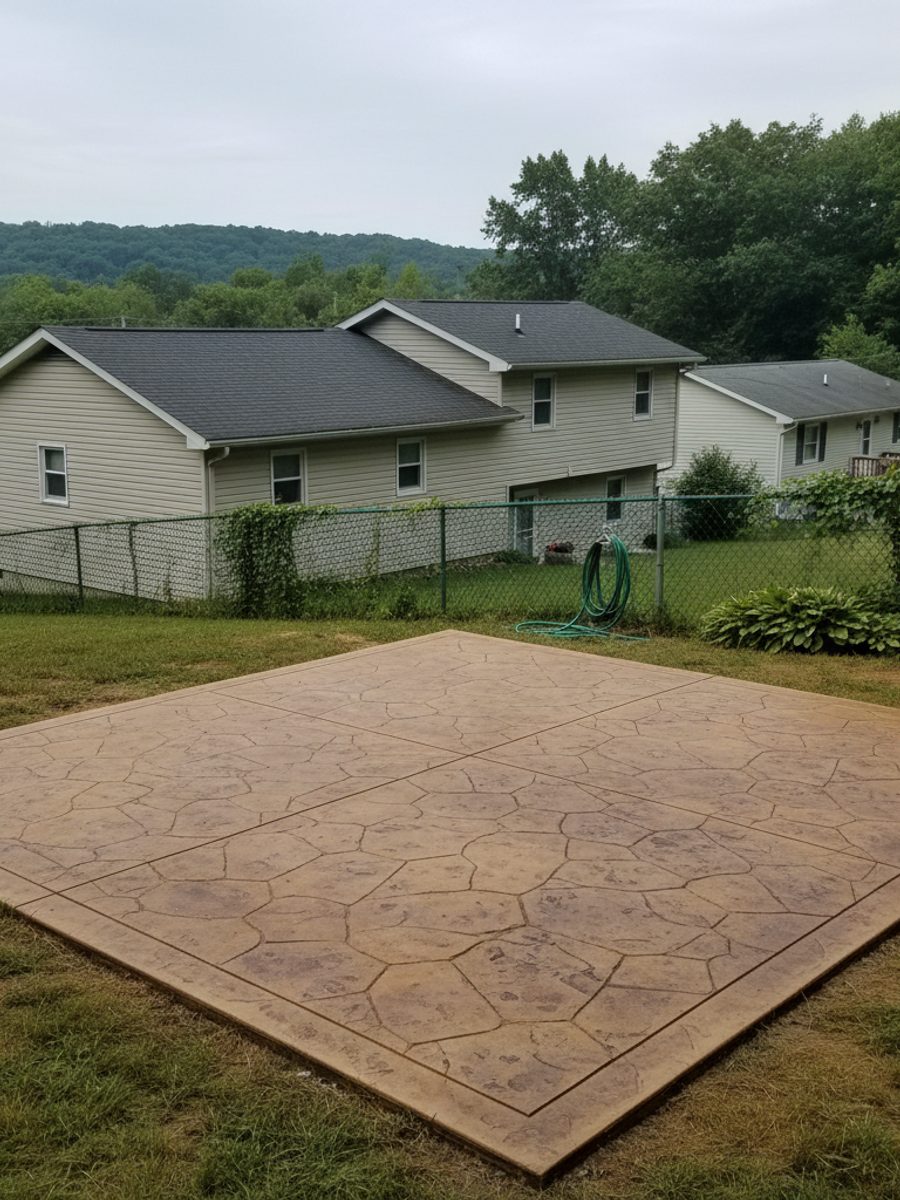 Exposed Aggregate Concrete completed by Neighborly Concrete Solutions in Bethel, OH