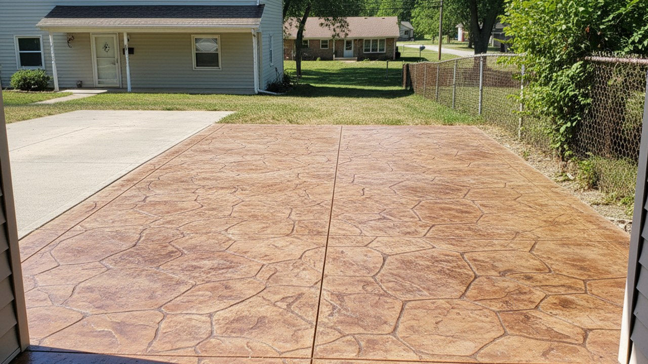 Exposed Aggregate Concrete completed by Neighborly Concrete Solutions in Amelia, OH